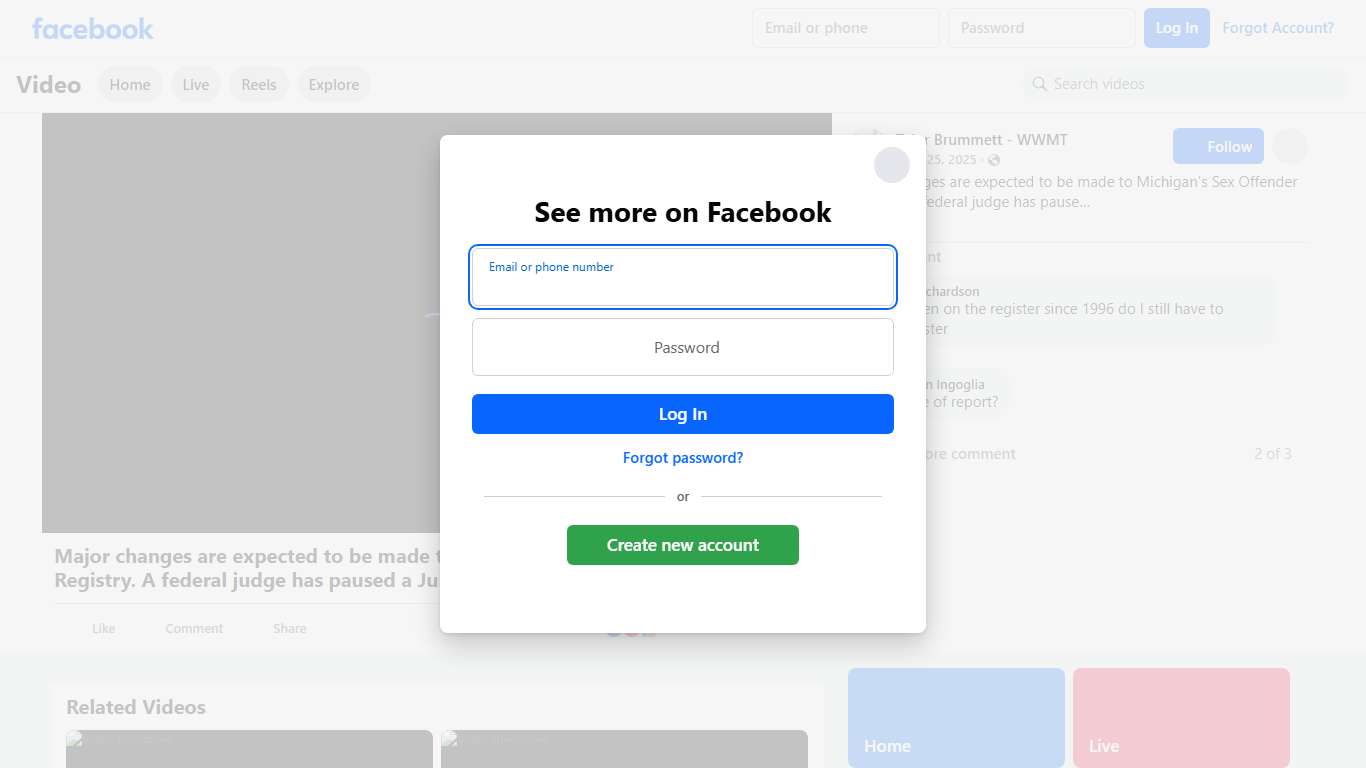 Major changes are expected to be made to Michigan's Sex Offender Registry. A federal judge has paused a July 21 deadline that would have resulted in thousands of names being removed from the list, according to a recent court filing. | Tylor Brummett - WWMT | Facebook